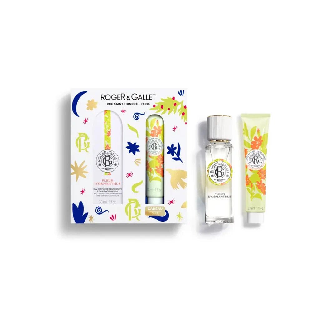 Roger & Gallet Fleur D'Osmanthus 30ml Perfumed Water + 30ml Hand Cream Gift Set (1.01 + 1.01 fl oz) - FrenchBeautyHub