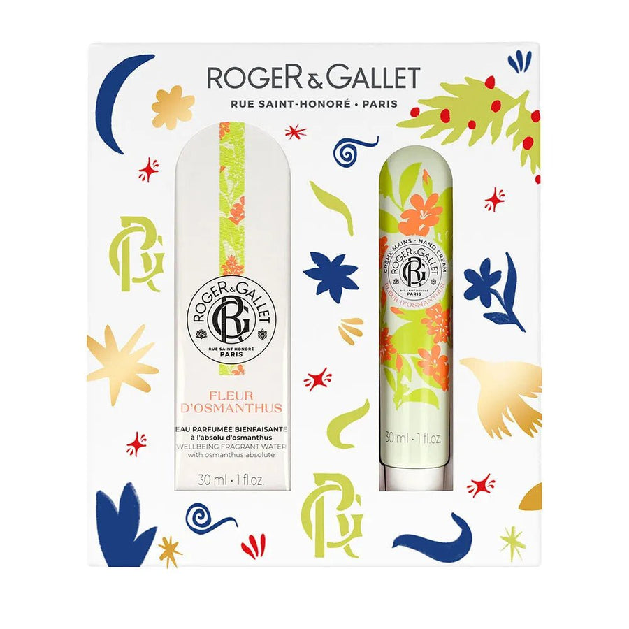 Roger & Gallet Fleur D'Osmanthus 30ml Perfumed Water + 30ml Hand Cream Gift Set (1.01 + 1.01 fl oz) - FrenchBeautyHub