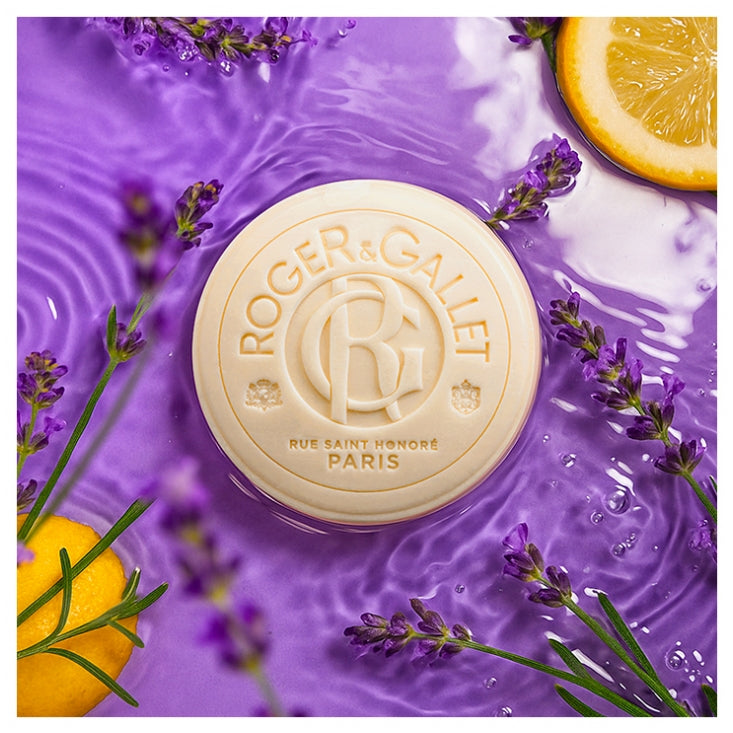Roger & Gallet Lavande Royale Savon solide parfumé à la lavande à base végétale 100g