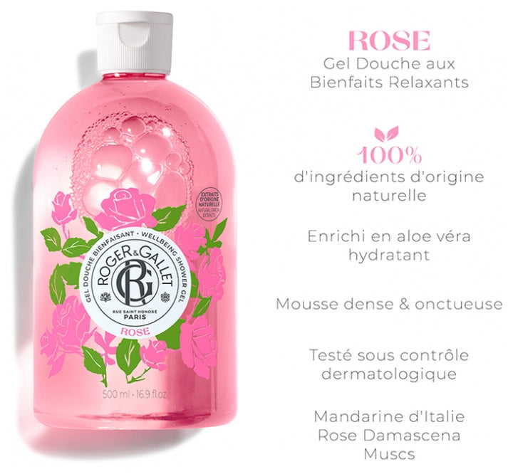 Roger & Gallet Rose Soothing Shower Gel 500ml (16.91fl oz)