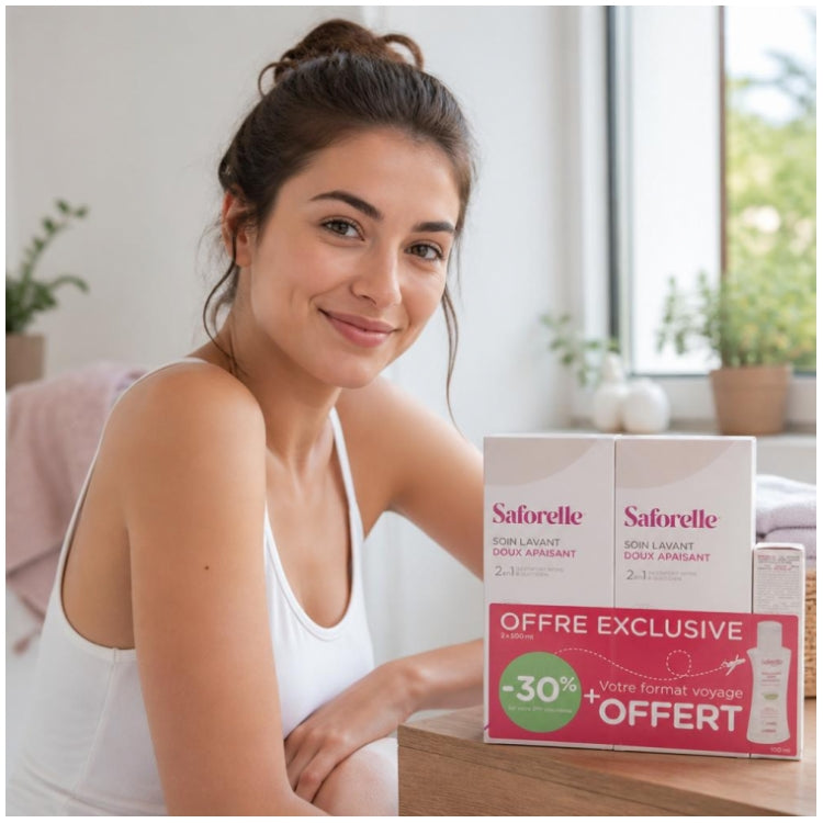 Saforelle Gentle cleansing wash for sensitive or irritated skin 2 x 500 ml (16.91fl oz)