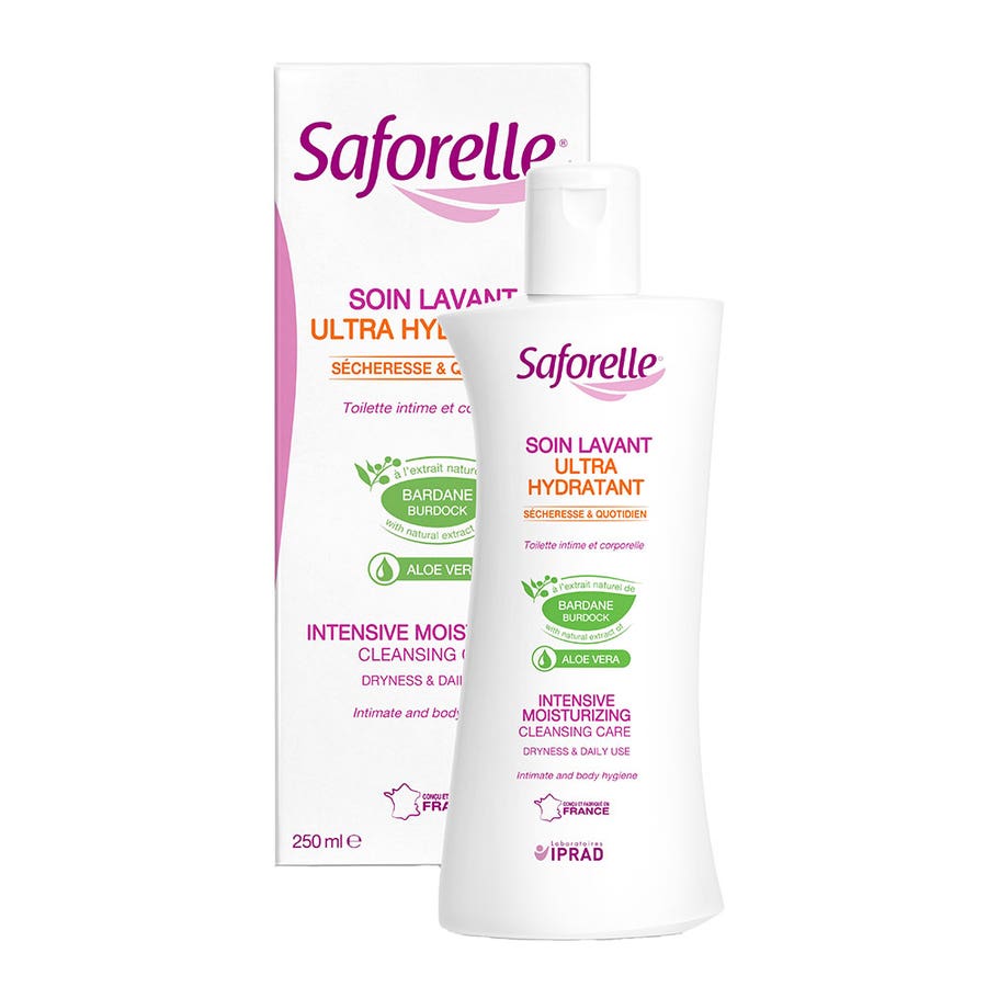 Saforelle Ultra Moisturising Cleansing Care 250ml (8.45fl oz) - FrenchBeautyHub