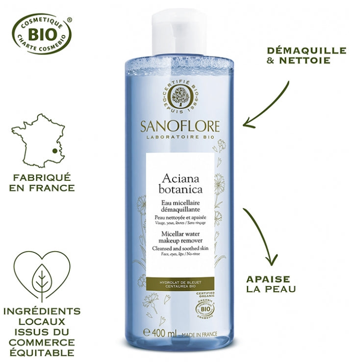Sanoflore Aciana Botanica ماء ميسيلار منظف 400ml