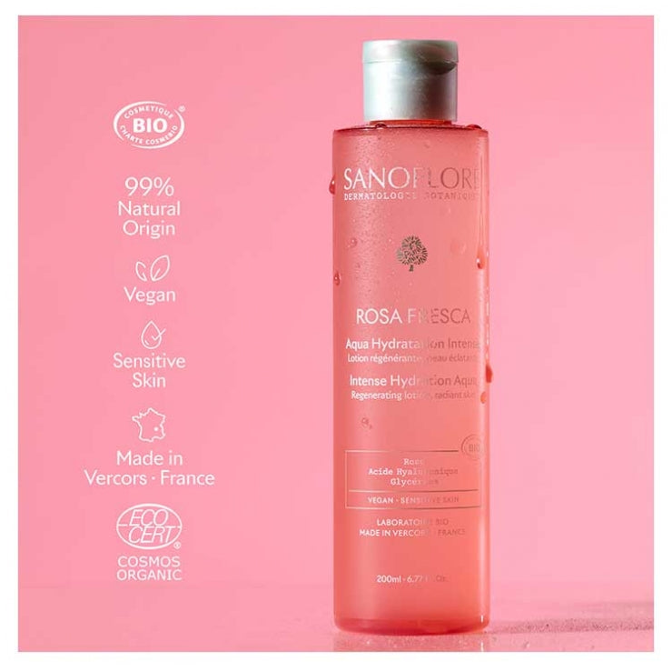 Sanoflore Aqua Rosa Organic Botanical Essence Beauty Freshness 200ml (6.76fl oz)
