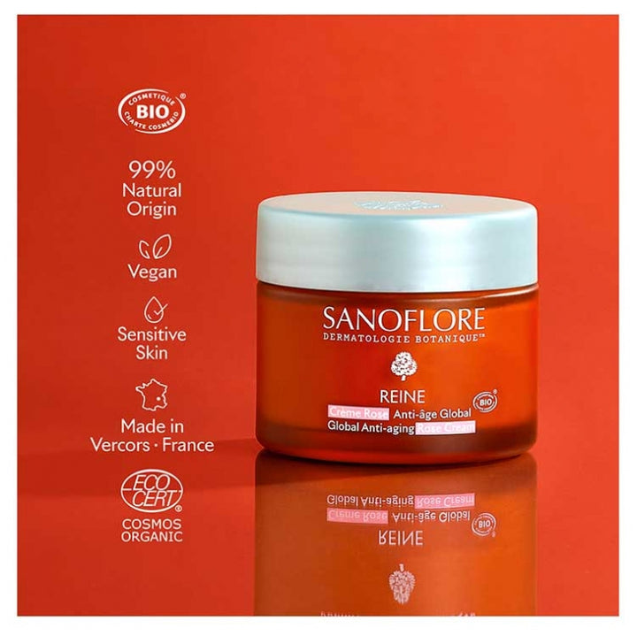 Sanoflore Reine Crema global antiedad de rosa ecológica 50 ml
