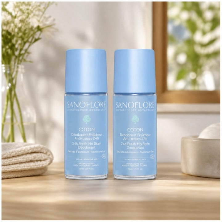 Sanoflore Deodorants 24h Protection Organic Pureté de Lin 2x 50ml (1.69fl oz)