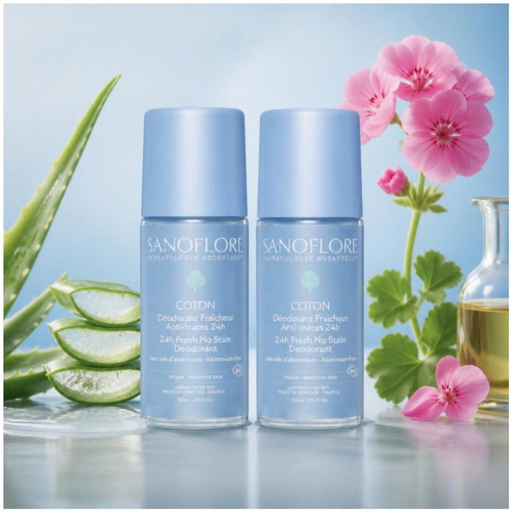 Sanoflore Deodorants 24h Protection Organic Pureté de Lin 2x 50ml (1.69fl oz)