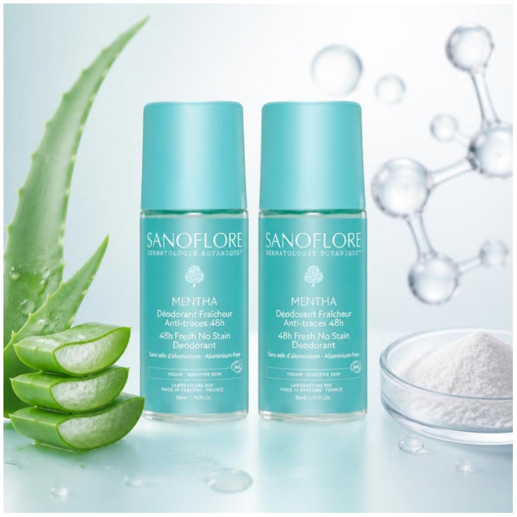 Sanoflore Deodorants 48h Mentha Roll-on DUO for women and men 2x50ml (1.69fl oz)