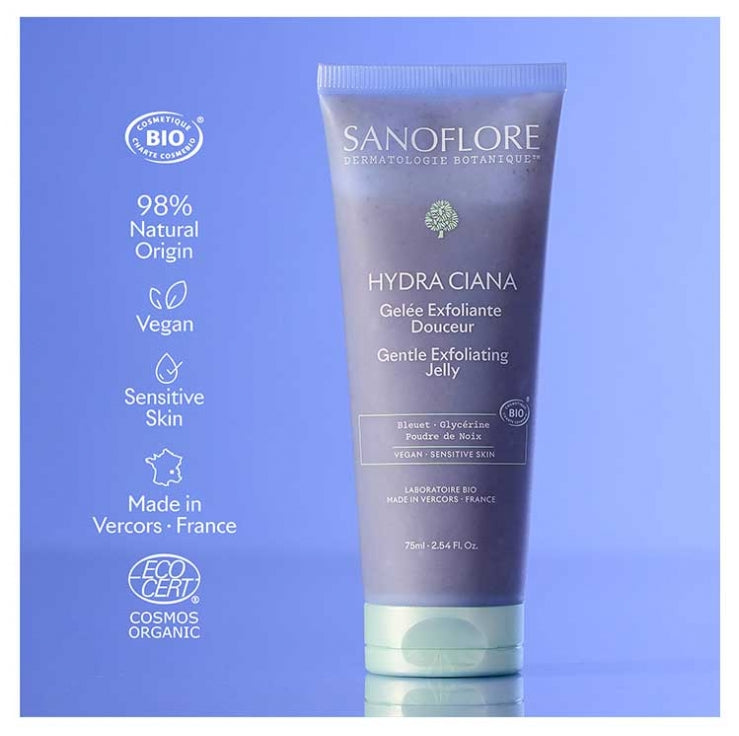 Sanoflore Hydra Ciana جل تقشير لطيف 75 ml