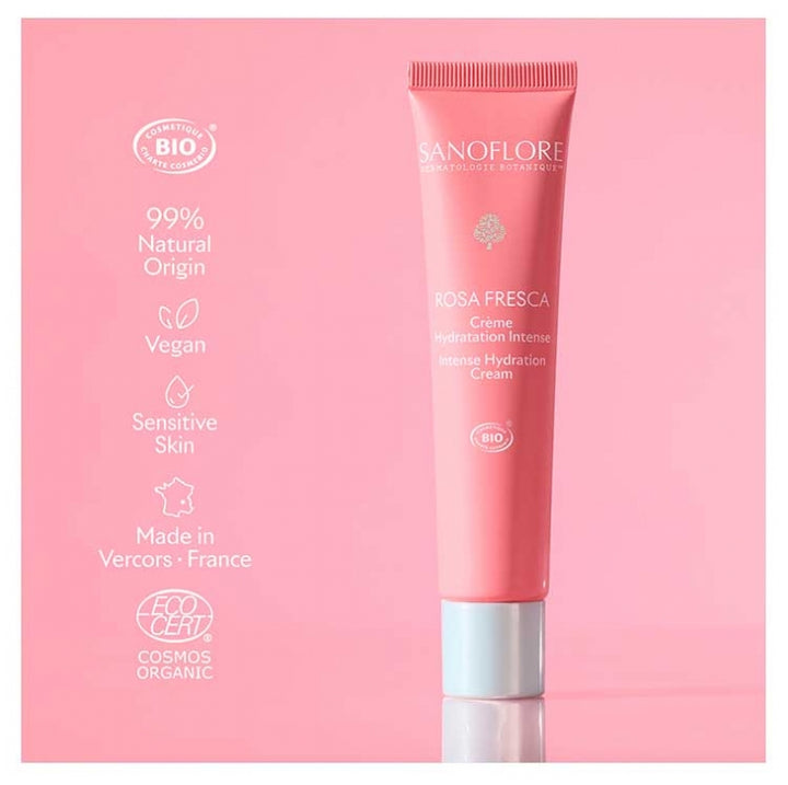 Sanoflore Rosa Fresca Crema Hidratante Intensa Ecológica 40ml