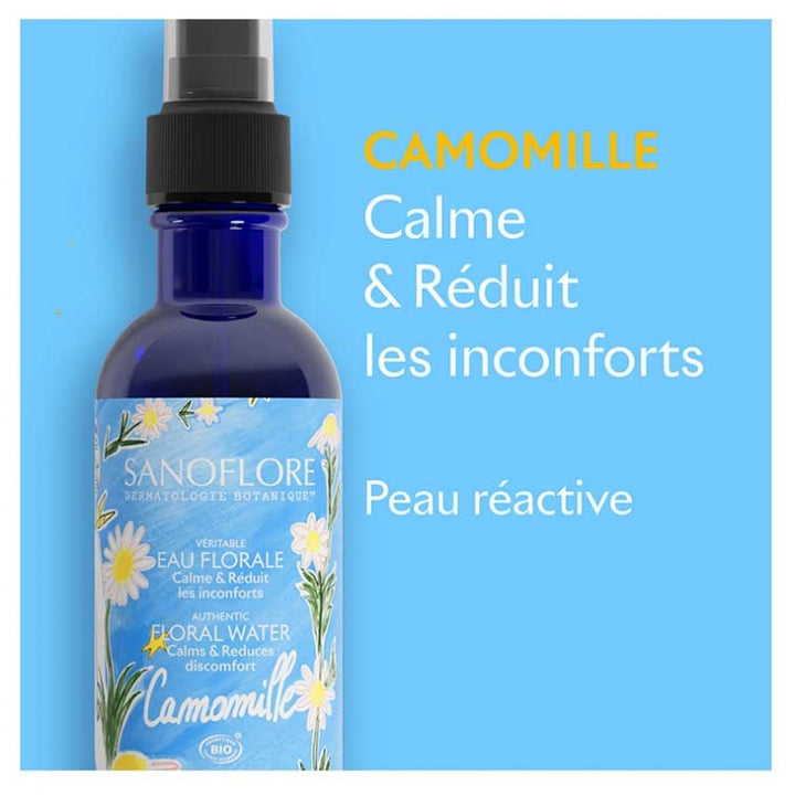 Sanoflore Eaux Florales Agua floral de manzanilla noble ecológica, tónico calmante 200ml