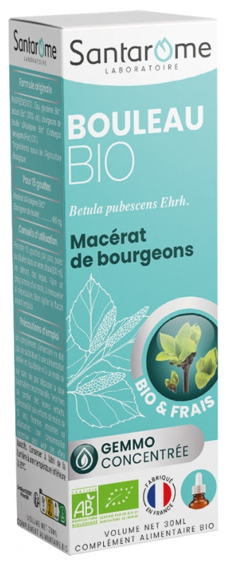 Santarome Gemmo Birch Bioes لإزالة السموم وتصريف السوائل 30ml