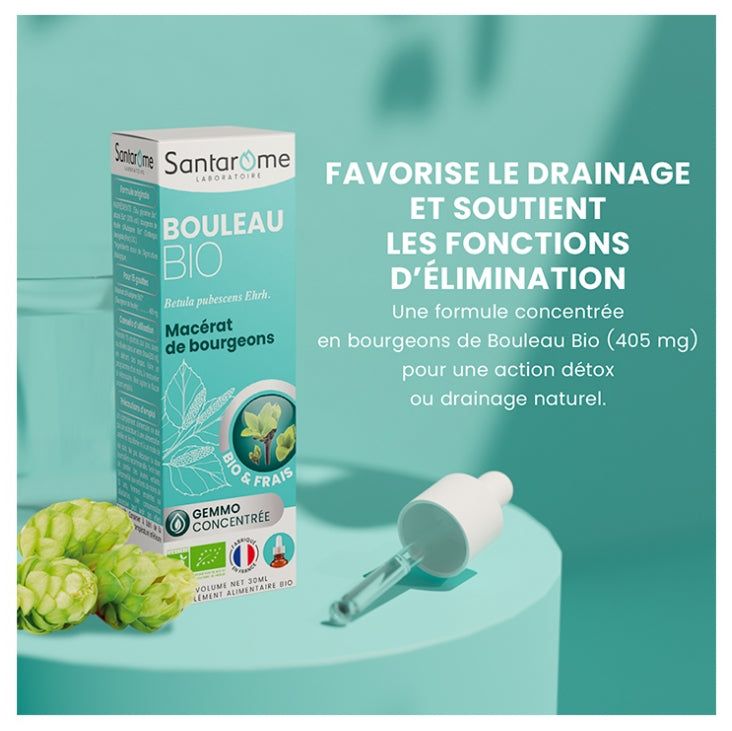 Santarome Gemmo Birch Bioes لإزالة السموم وتصريف السوائل 30ml