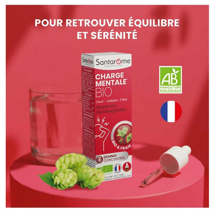 Santarome Gemmo منقوع براعم عضوي للعبء الذهني 30ml