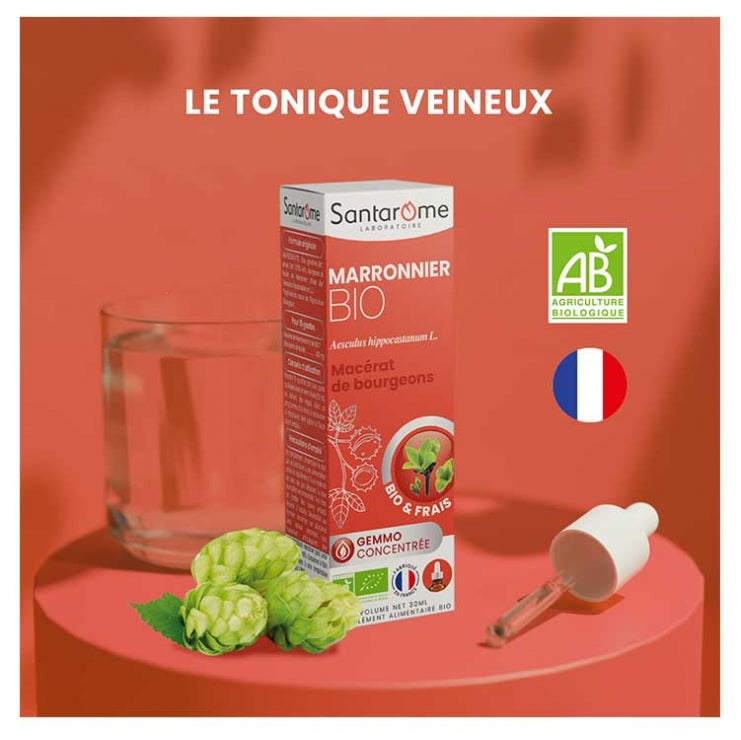 Santarome Gemmo Organic Horse Chestnut Bud Macerate 30ml (1.01 fl oz)