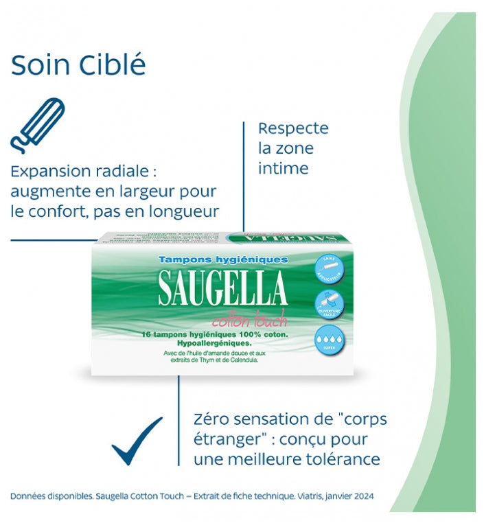 Saugella CottonTouch Super tampons hypoallergenic 16 units