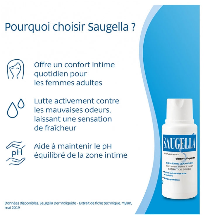 Saugella Dermoliquids Detergente intimo e corpo 250ml