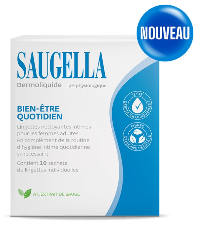 Saugella Dermoliquids Cleansing Wipes x10