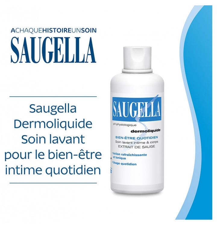 Saugella Dermoliquid Cleansing Emulsion 500ml x2 (16.91fl oz x2)