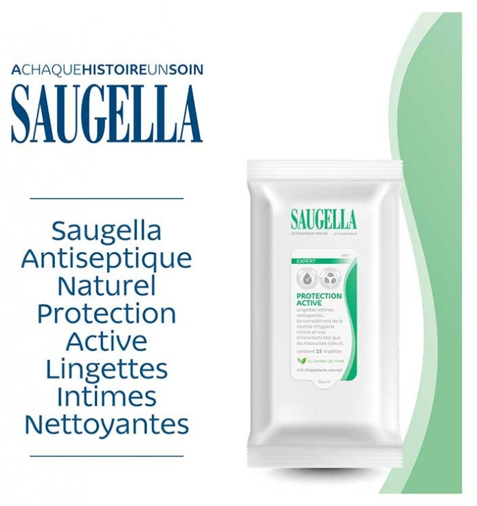 Saugella Antiseptic Natürliche antiseptische Intimtücher 15 x15