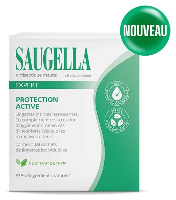 Saugella Antiseptic Intimreinigungstücher natürlich x10