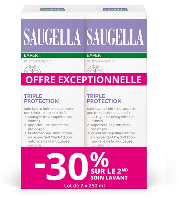 Saugella Triple protection intimate wash intimate discomfort 2 x 250 ml (8.45fl oz)