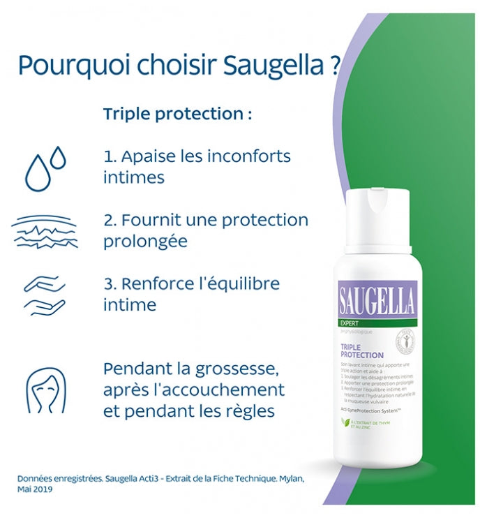 Saugella Triple protection intimate wash intimate discomfort 2 x 250 ml (8.45fl oz)
