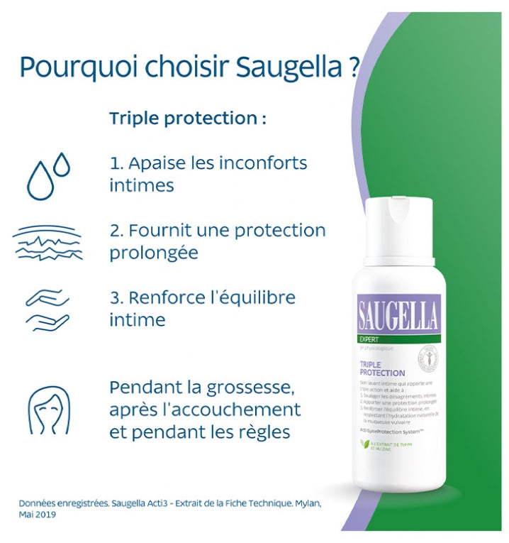 Saugella Intimate cleansing Care Triple protection 250ml (8.45fl oz)