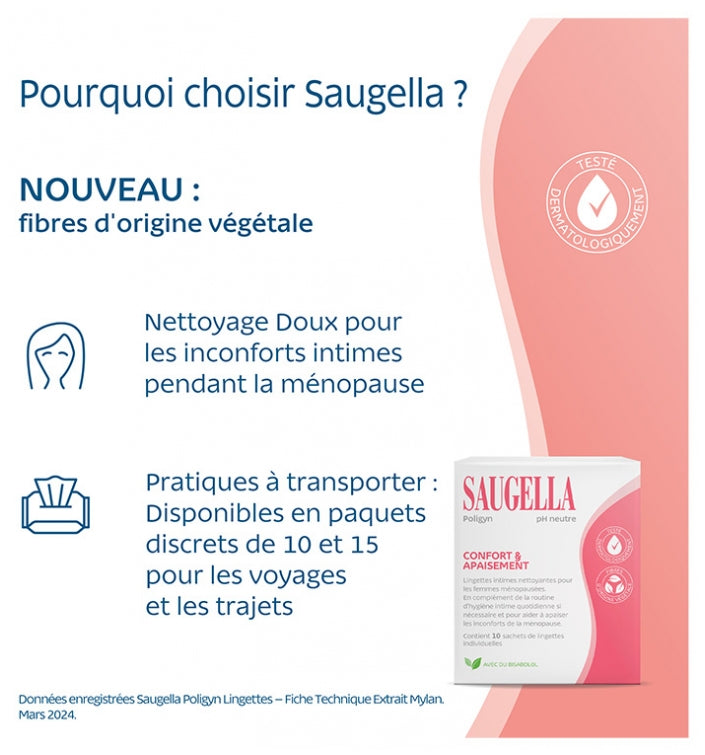 Saugella Poligyn Intima Wipes x10