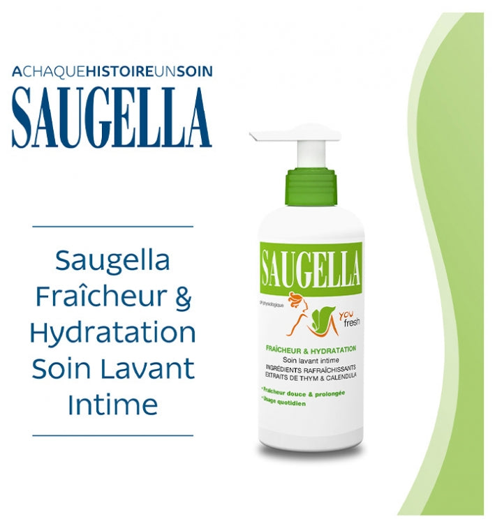 Saugella You Fresh غسول منعش للعناية الحميمة، انتعاش وترطيب 200ml