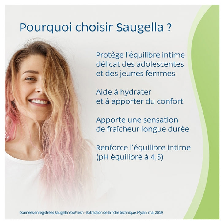Saugella You Fresh غسول منعش للعناية الحميمة، انتعاش وترطيب 200ml