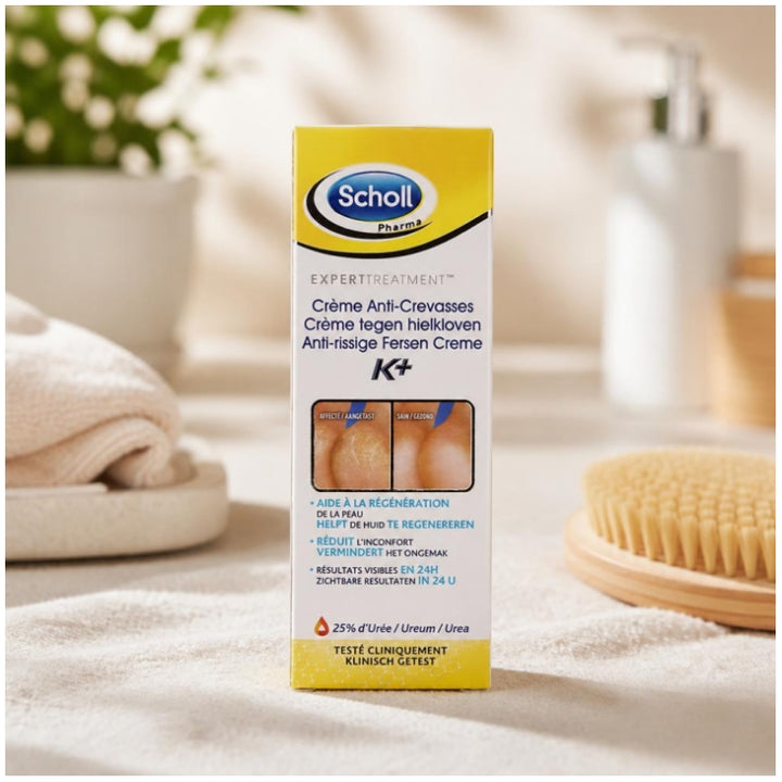Scholl Expert Treatment كريم مُرمِّم Active Repair K+ للكعوب المتشققة 60ml