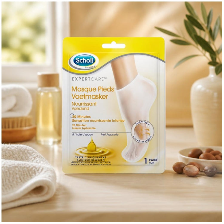 Scholl Maschera Nutriente per Piedi all'Olio di Argan 1 Pair