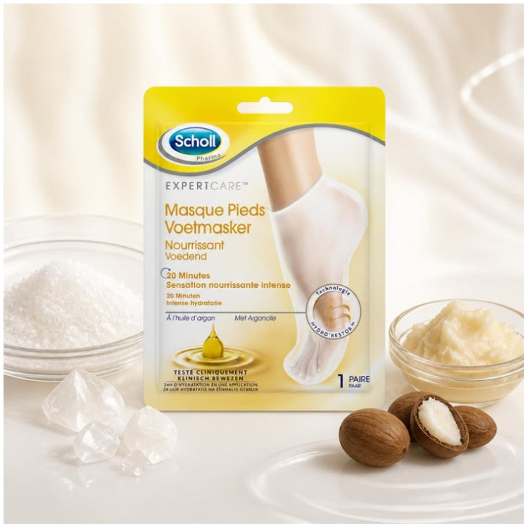 Scholl Maschera Nutriente per Piedi all'Olio di Argan 1 Pair