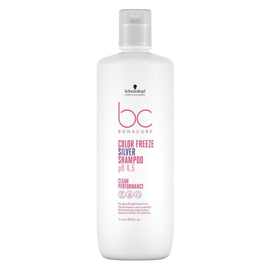 Schwarzkopf Professional PH 4.5 Color Freeze Shampoos BC Bonacure White and lightened hair 1L (33.81fl oz) - FrenchBeautyHub