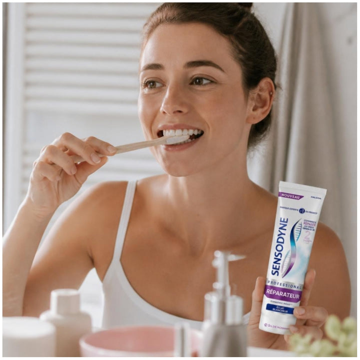 Sensodyne Repairing معجون أسنان مبيّض لإشراقة لامعة 75ml