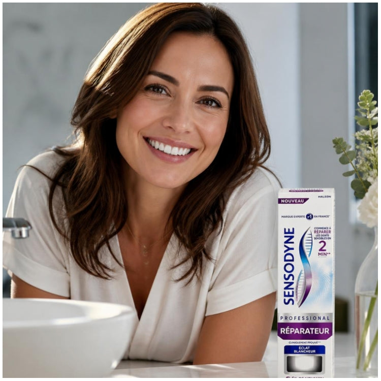 Sensodyne Repairing معجون أسنان مبيّض لإشراقة لامعة 75ml