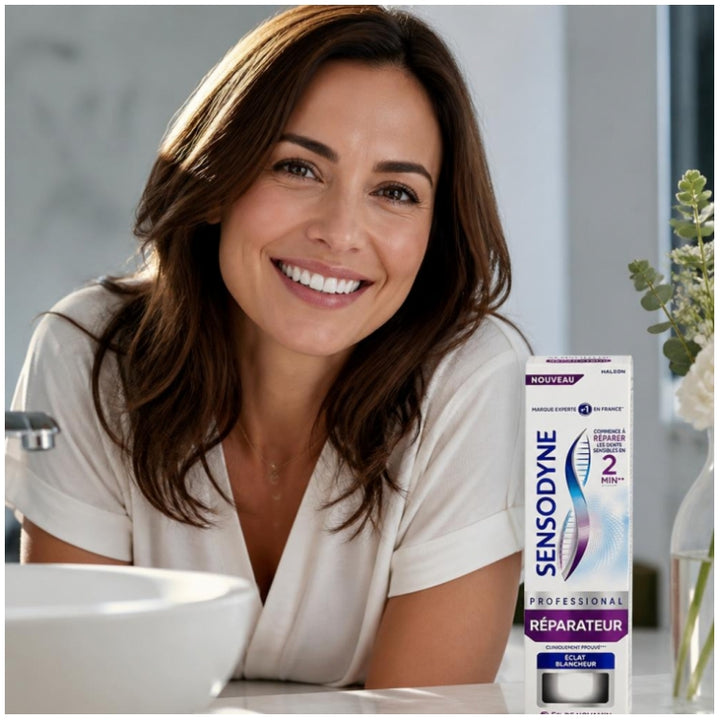 Sensodyne Repairing معجون أسنان مبيّض لإشراقة لامعة 75ml