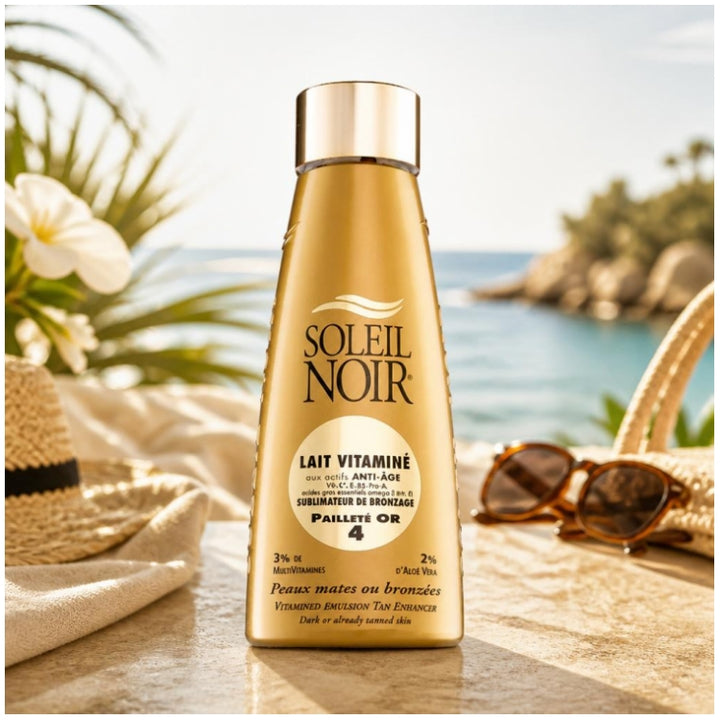 Soleil Noir Vitamined Milk Tan Enhancer Sfp 4 Pailleté or  150ml (5,07fl oz)