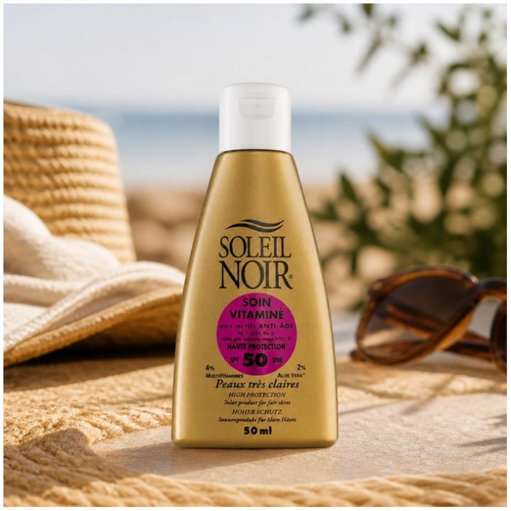 Soleil Noir Vitaminised عناية مضادة للشيخوخة SPF50 للبشرة الفاتحة جدًا 50 ml