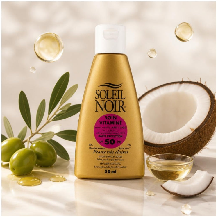Soleil Noir Vitaminised عناية مضادة للشيخوخة SPF50 للبشرة الفاتحة جدًا 50 ml