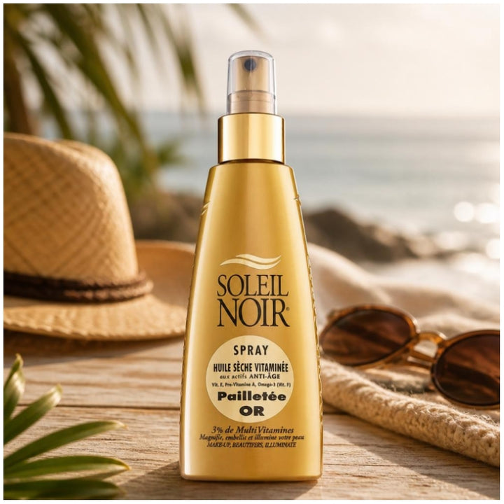 Soleil Noir Vitaminized Dry Oil Spray Gold Glitter 150ml (5,07fl oz)