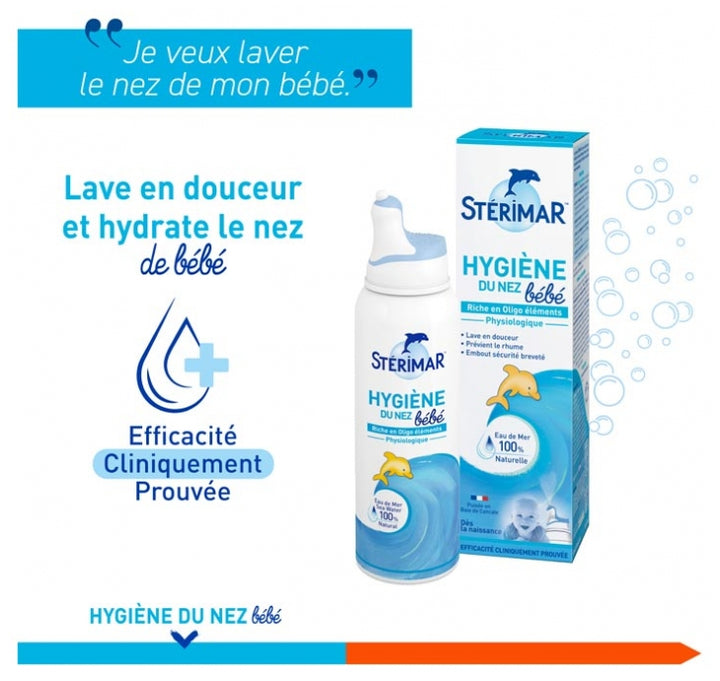 Sterimar Gentle Spray de higiene nasal fisiológico para bebés de 0 a 3 años 100ml