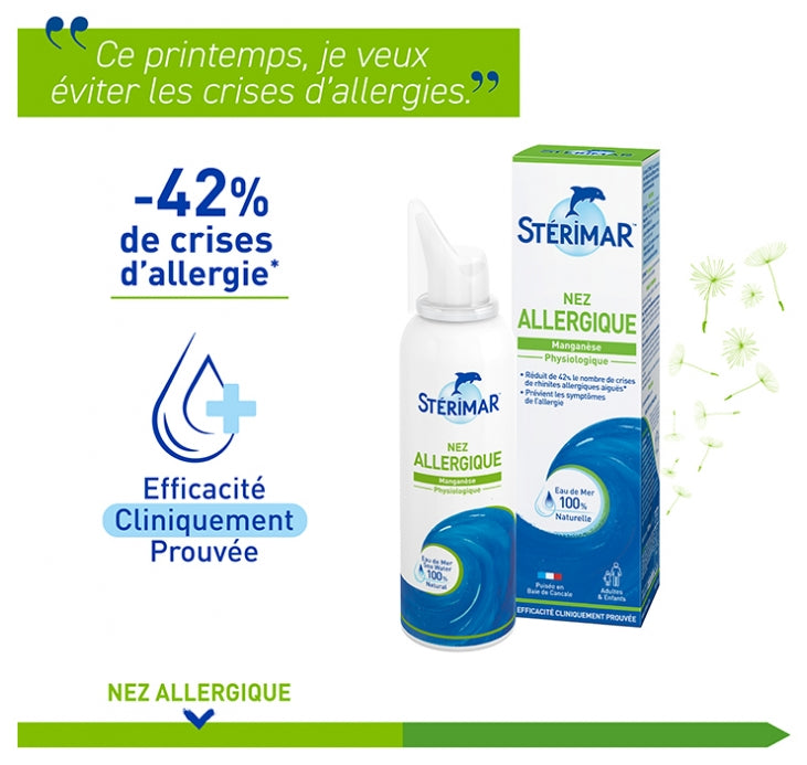 Sterimar Manganese Nose Hygiene Sea Water 100ml (3.38fl oz)