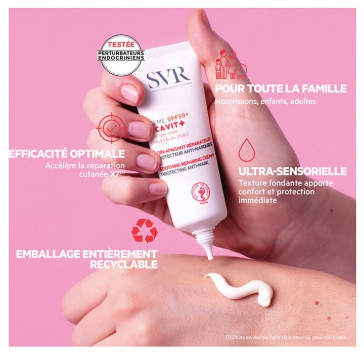 SVR Cicavit+ Cuidado calmante, reparador y protector anti-marcas SPF50+ 40ml