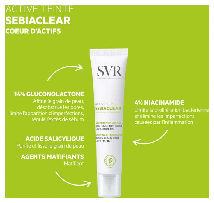Svr Sebiaclear Unifying Tinted Intenstive Anti-blemish treatment 40ml (1.35fl oz)