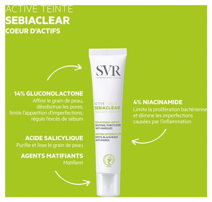 Svr Sebiaclear Unifying Tinted Intenstive Anti-blemish treatment 40ml (1.35fl oz)