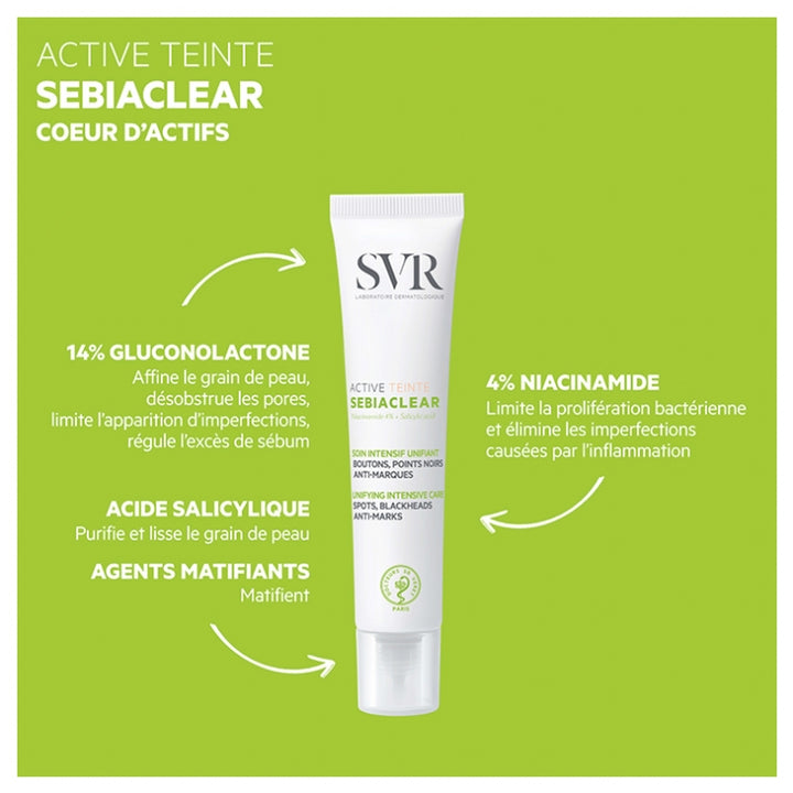 Svr Sebiaclear Unifying Tinted Intenstive Anti-blemish treatment 40ml (1.35fl oz)