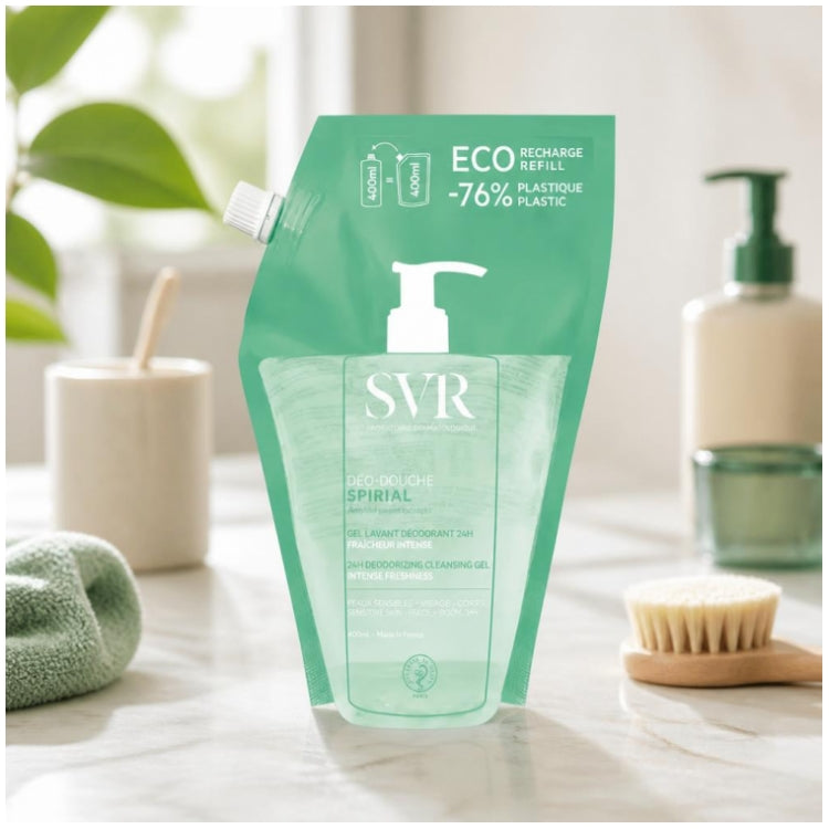 Svr Spirial Gel douche déodorant recharge 24h 400ml