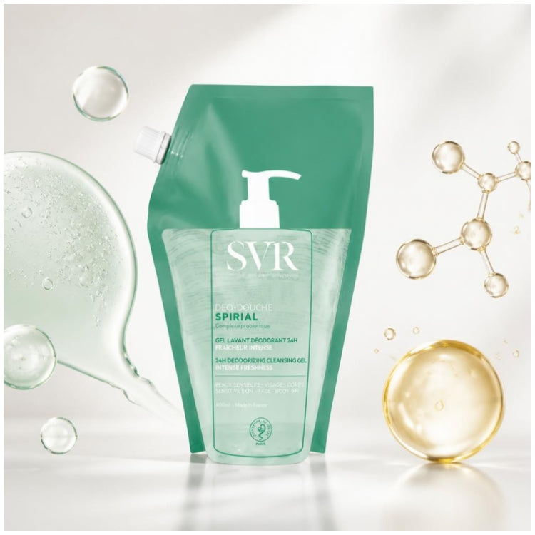 Svr Spirial Gel douche déodorant recharge 24h 400ml